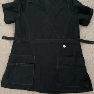 Xs black wonderwink scrub top
